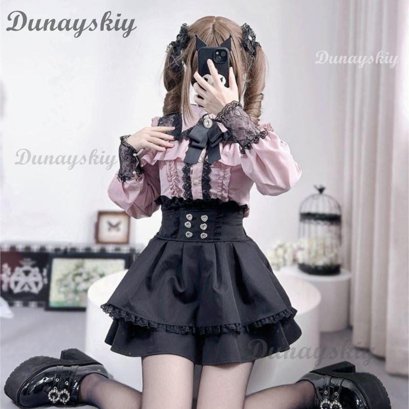 Anime Merchandise For Girls - Jirai Kei Lolita Outfit Girls Long