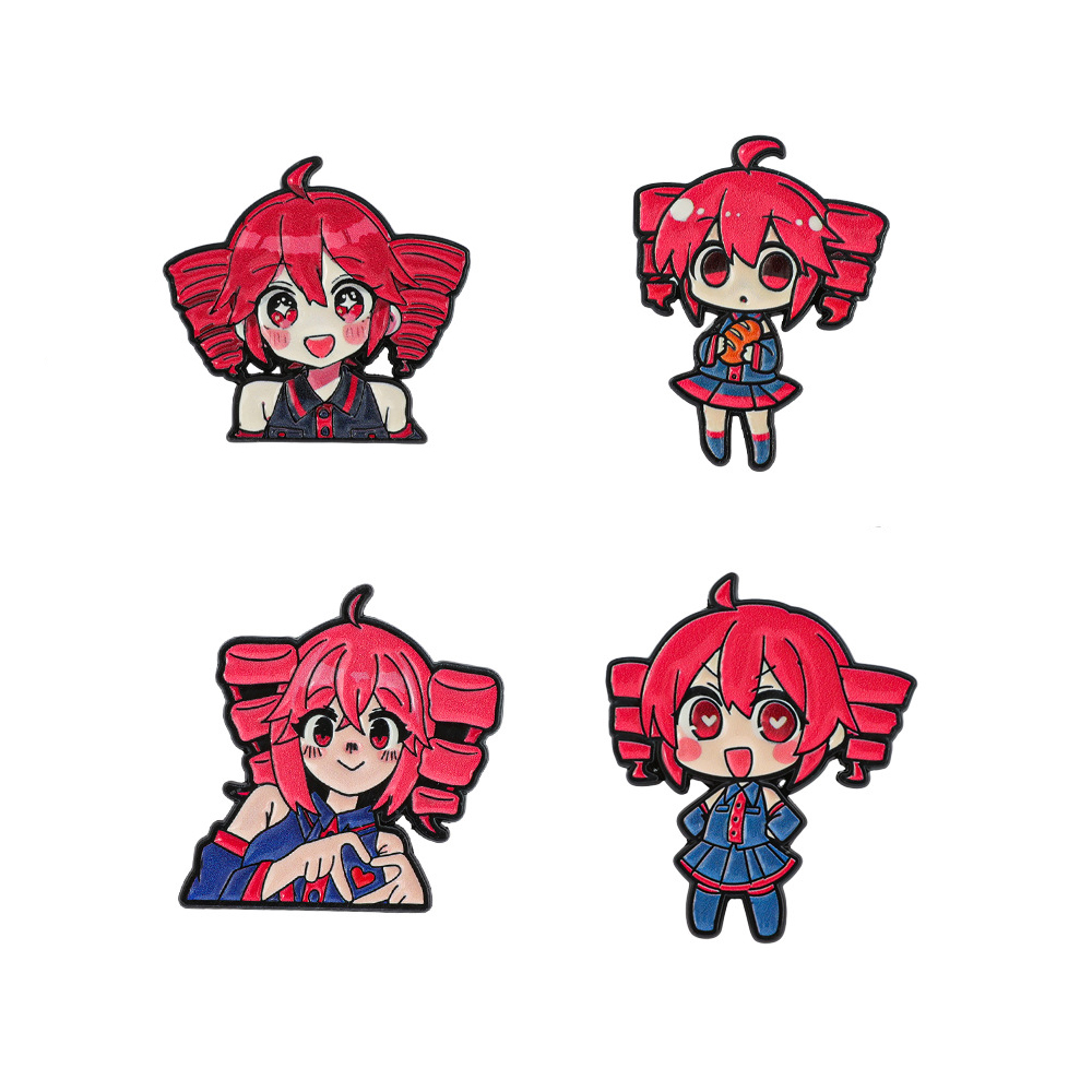 4pcs Anime Cute Cartoon Brooch - Enamel Pin Set review and price