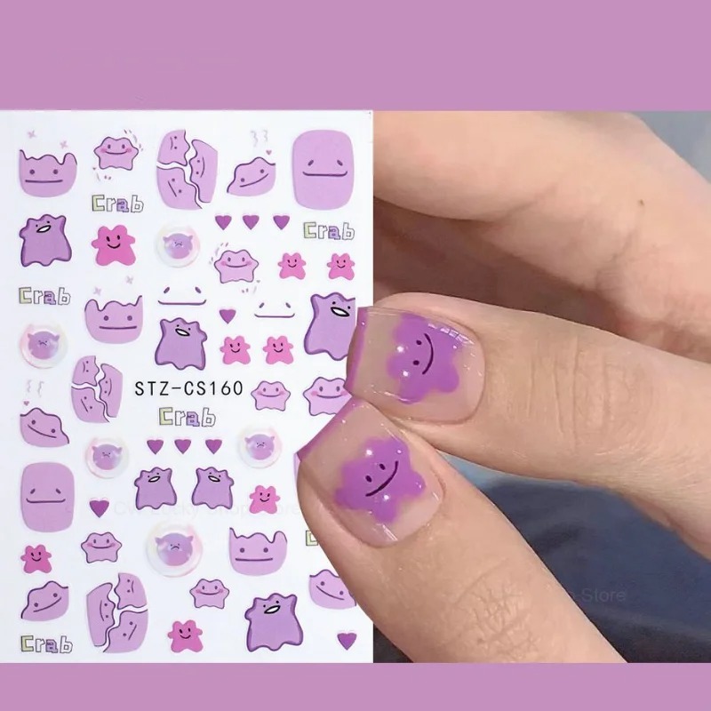 Pokemon Ditto Nail Art Sticker - Anime Merchandise Nepal review and price