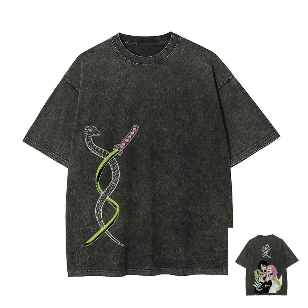 Kimetsu No Yaiba Washed T-Shir - Anime Merchandise Store In Japan review and price