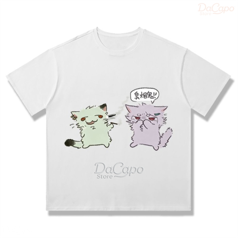 Chainsmoker Cat Yaniko Satou C - Anime Merchandise T-Shirts review and price