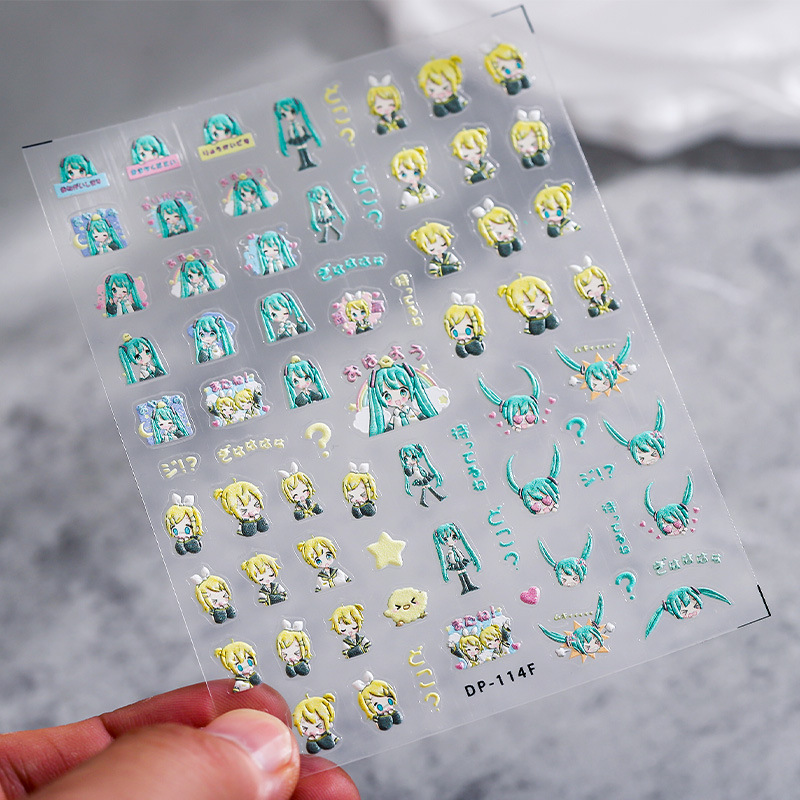 1PCS Hatsune Miku Cartoon Nail - Anime Merchandise Nepal review and price