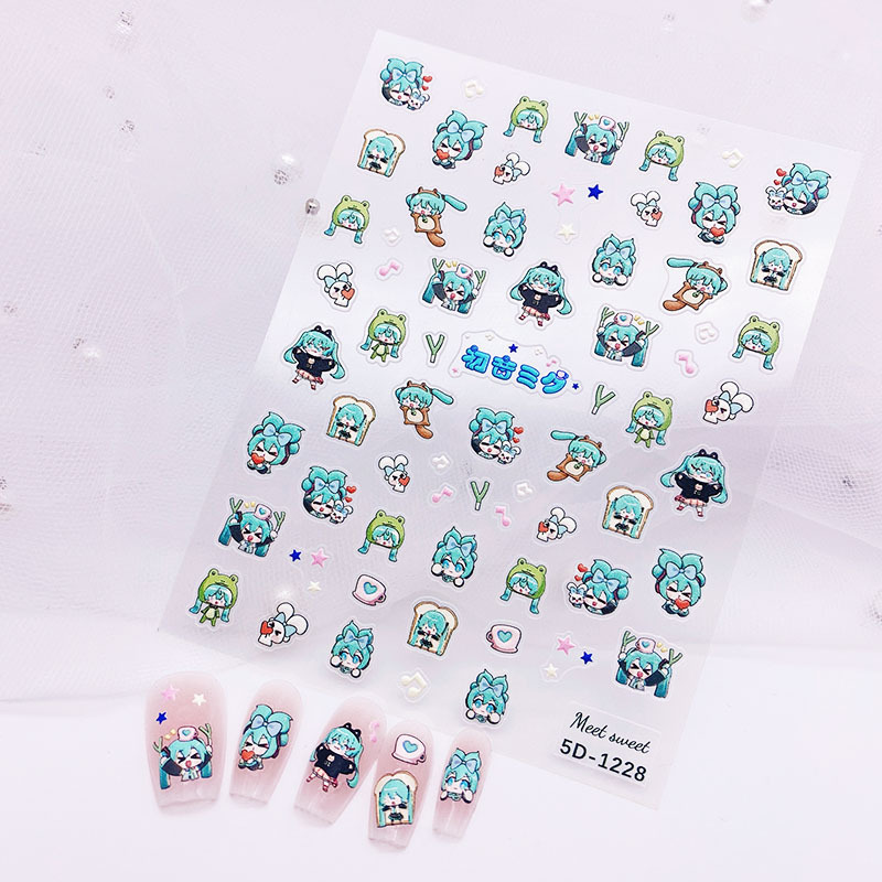 1PCS Hatsune Miku Cartoon Nail - Anime Merchandise Nepal review and price
