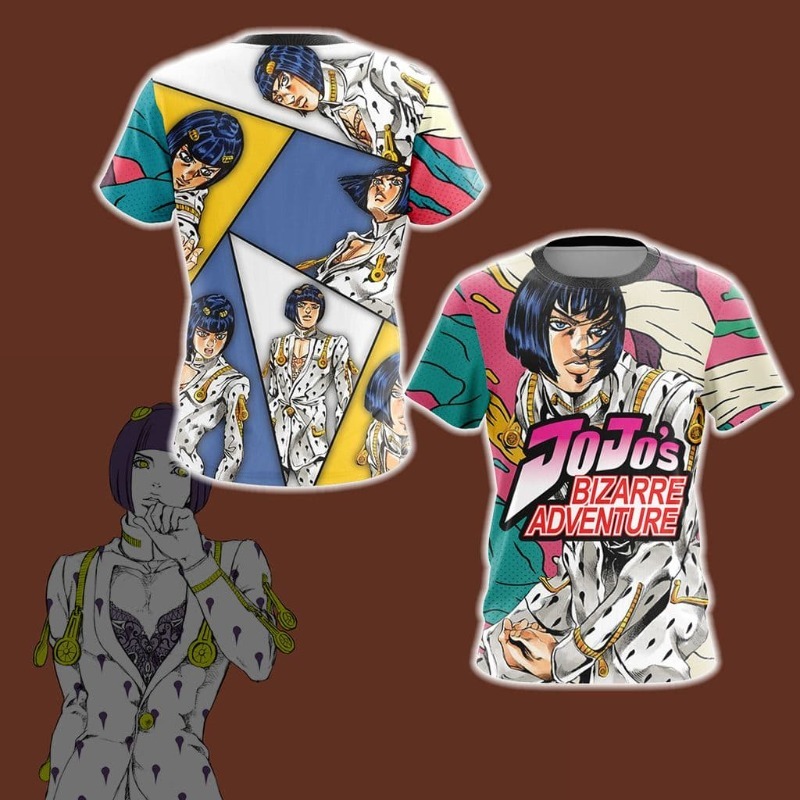 2026 New JOJO Golden Wind Brun - Anime Merchandise T-Shirts review and price