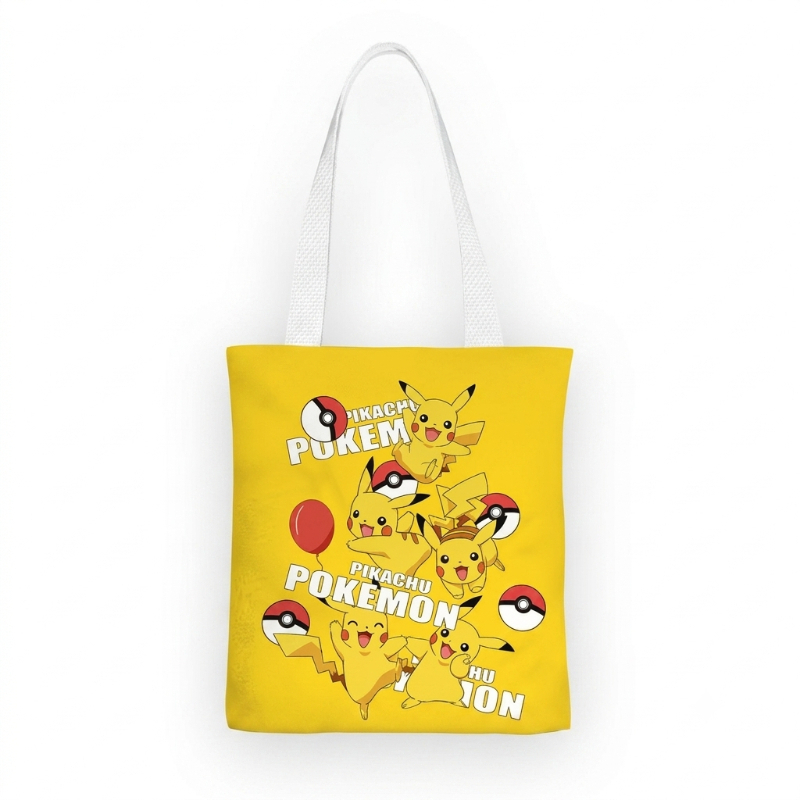 Pikachu Canvas Tote Bag Cute A - Anime Merch Shopping review and price