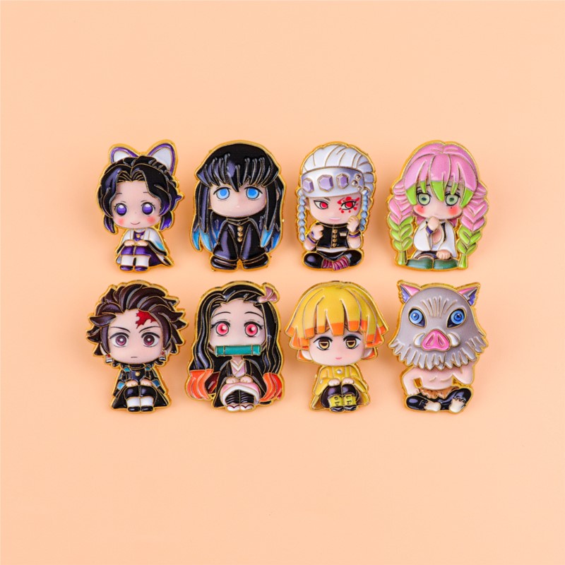 Cute Q Version Kimono Cartoon  - Enamel Pin Set review and price