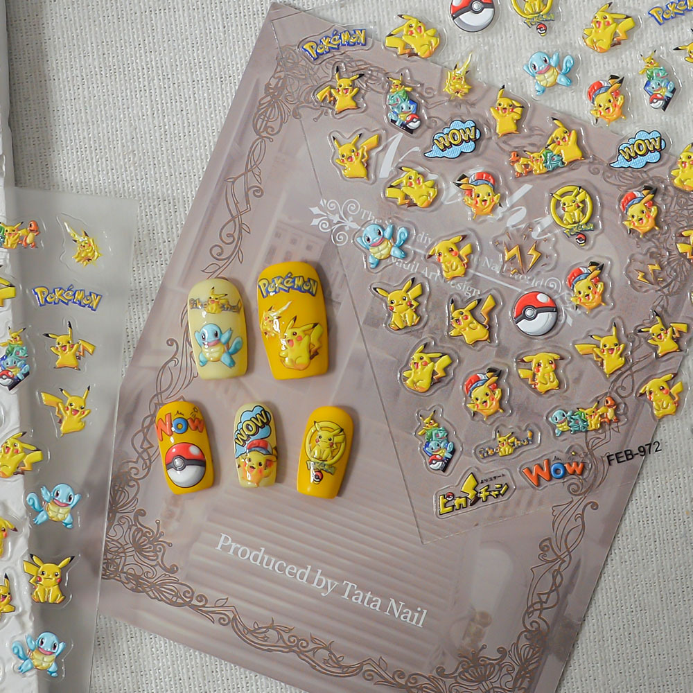 Cartoon Anime Pikachu Nail Art - Anime Merchandise Nepal review and price