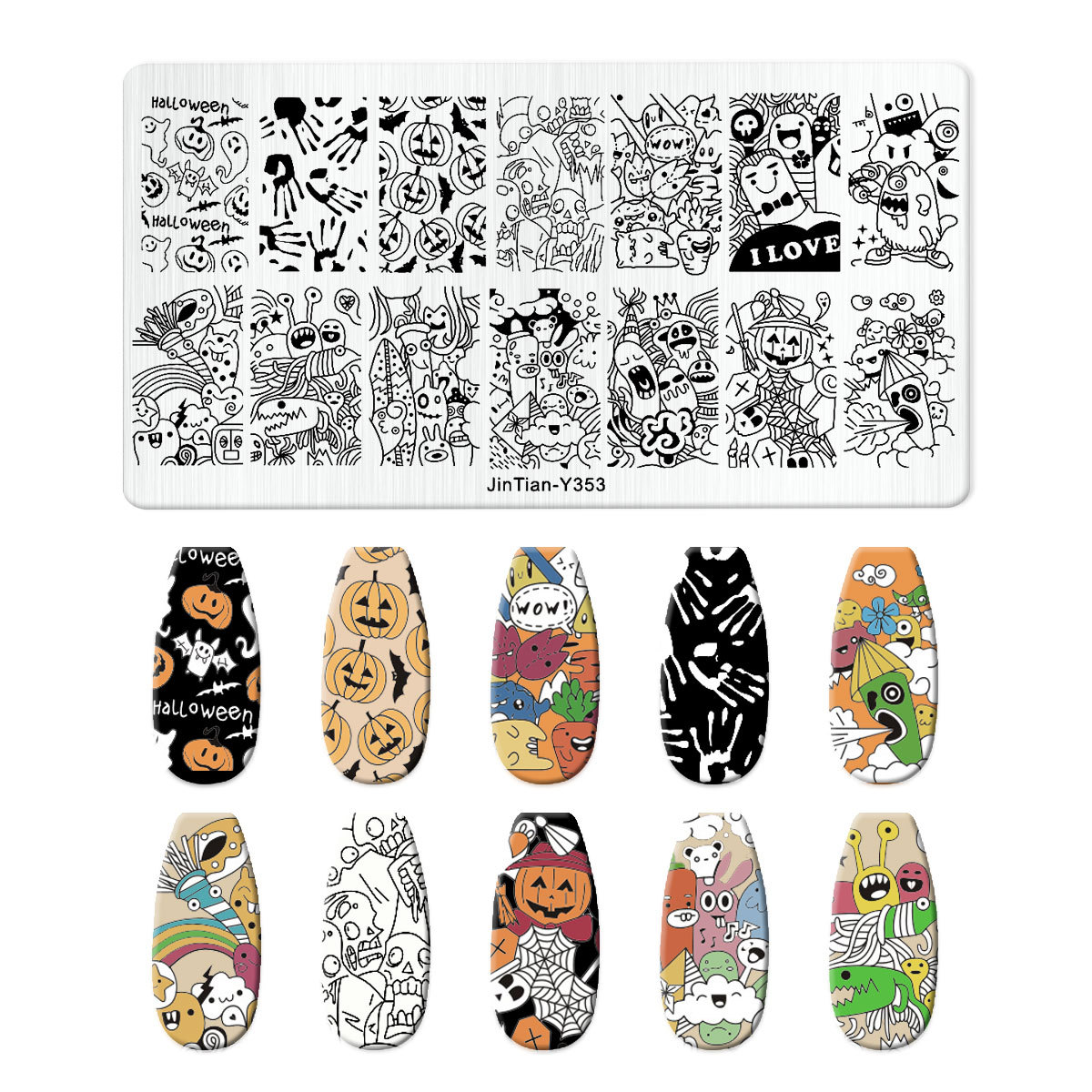 Cartoon Halloween Nail Art Sta - Anime Merchandise Nepal review and price